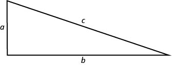 直角三角形の図である。