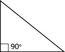最大の角に90度と記された直角三角形。