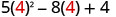 5×4²−8×4＋4。