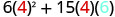 6×4²＋15×4×6。