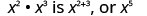 x²×x³はxの(2＋3)乗、すなわちx⁵。
