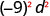 (−9)²d²。