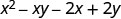 x²−xy−2x＋2y。