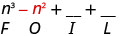 n³−n²＋空欄＋空欄。−n²の下にOがある。