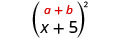 (x＋5)²。その上に一般形(a＋b)²がある。