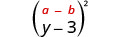 (y−3)²。その上に一般形(a−b)²がある。