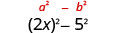 2xの2乗−5²。