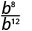 b⁸をbの12乗で割る。