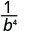 1をb⁴で割る。