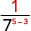 1を7の(5−3)乗で割る。