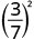 7分の3の2乗。