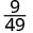 49分の9。