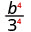 b⁴を3⁴で割る。