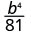 b⁴を81で割る。