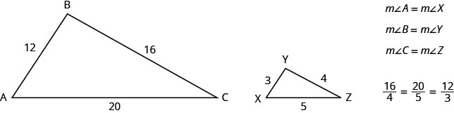 上の図は比例式1/12.54＝325/pを解く手順を示している。何を求めるよう問われているか。彼は何メキシコペソを受け取ったか。変数を割り当てる。ペソの額をpとする。求めるための情報を示す文を書く。1米ドルが12.54ペソなら、325ドルは何ペソか。単位に注意して比例式に直す。ドル/ペソ＝ドル/ペソより、1/12.54＝325/pとなる。両辺にLCDの12.54pを掛けると、[1/(12.54p)]×(1/12.54)＝12.54p×325/pとなる。両辺から共通因子を取り除く。左辺の12.54を消し、右辺のpを消す。簡単にすると元の比例式でp＝4075.5となる。確かめる。答えは妥当か。妥当である。100ドルは1254ペソであり、325ドルはその3倍より少し多いので、4075.5ペソという答えは理にかなっている。元の比例式にp＝4075.5を代入する。電卓を使う。1/12.54＝325/pから、1/12.54＝325/4075.5となり、0.07874＝0.07874を得る。答えが確かめられた。